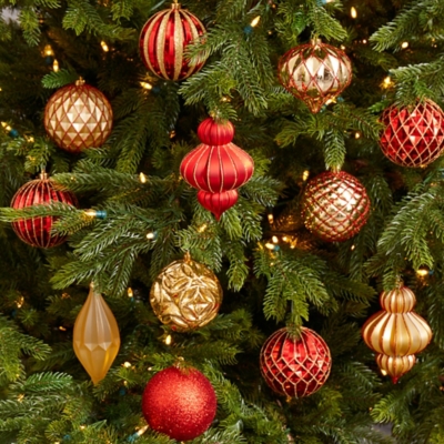 Holiday Shatterproof, 40 Count Christmas Tree Ornament Box Set