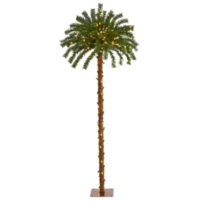 Sterling 5' Christmas Palm Artificial Tree with 150 Warm White LED Lights, , large