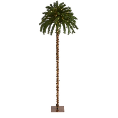 Sterling 7' Christmas Palm Artificial Tree with 300 White Warm LED Lights, , large