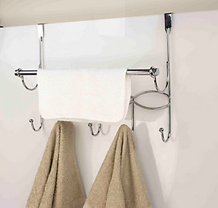 Over-the-Door Hanging Rack with Towel Bar, , rollover