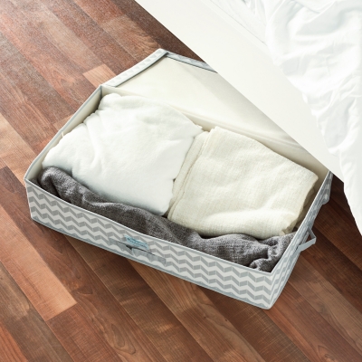 Contemporary Chevron Under-the-Bed Storage Box, , rollover