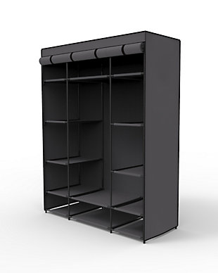 Contemporary Free Standing Storage Closet with Shelves, , large