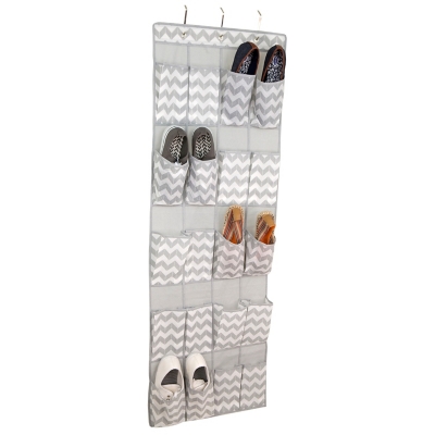 Over-the-Door Chevron 20 Pocket Over-the-Door Shoe Organizer, , large