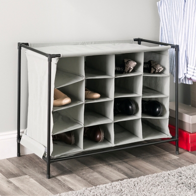 Contemporary 16 Pair Shoe Rack Ashley Furniture Homestore