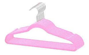 Keep your clothes off the floor with these velvet non-slip hangers. Made from soft non-slip velvet to keep clothing in place. The small notches  are perfect for clothes with small straps. Its contoured frame helps keep clothes maintain its form.Multi-purpose hanger is great for hanging shirts, skirts, sweaters, pants and more, | Small indents to hold clothes with slim straps | Ultra slim to increase closet space | Made of slip-resistant velvet