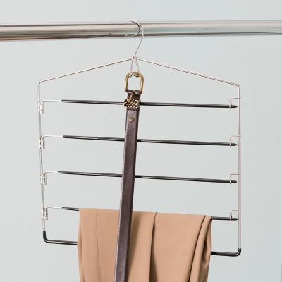 Contemporary Four Tier Non-Slip Trouser Hanger, , rollover