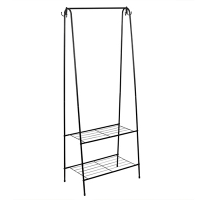 Contemporary Free Standing Garment Rack w/ Shelves, , large