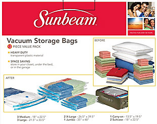 Sunbeam Sunbeam 12 Piece Plastic Vacuum Bag, , large