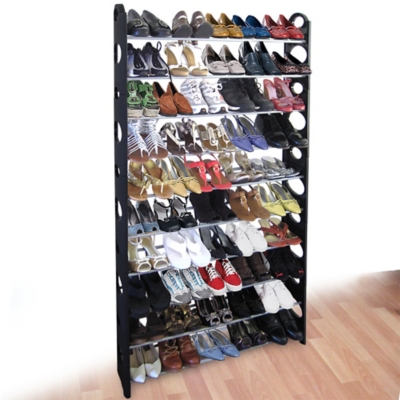 Heavy Duty 10 Tier 50 Pairs Shoe Rack Organizer Tower Storage Shelf Space  Saving