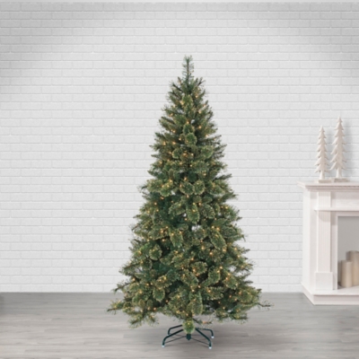 Sterling 7.5ft. Hard/mixed Needle Gold Glitter Cashmere Pine With 500 Clear Incandescent Lights, , large
