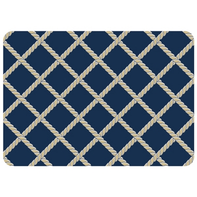 Bungalow Premium Comfort Nautical Rope Lattice 22"x31" Mat, , rollover