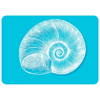 Bungalow Premium Comfort Nautical Snail Turquoise 22"x31" Mat, , large