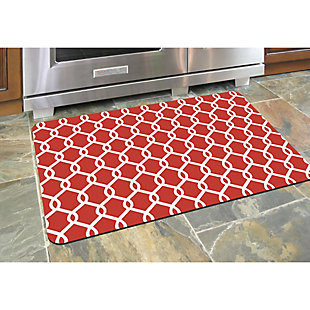 Bungalow Premium Comfort Chain Link Red 22"x31" Mat, Red, rollover
