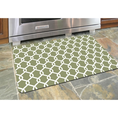 Bungalow Premium Comfort Chain Link Sage 22"x31" Mat, Sage, rollover