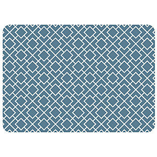 Bungalow Premium Comfort Tazekka Grid Gray 22"x31" Mat, Gray Blue, large