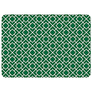 Bungalow Premium Comfort Tazekka Grid Green 22"x31" Mat, Green, large