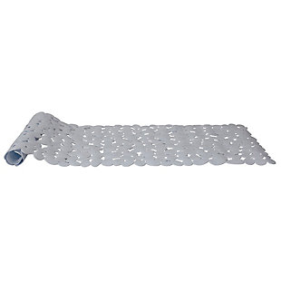 Home Accents Anti-Slip Quick Drain Pebble Plastic Bath Mat with Back Suction Cups, , large