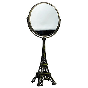 Home Accents Antique French Paris Eiffel Towel Double Sided Cosmetic Mirror, , large