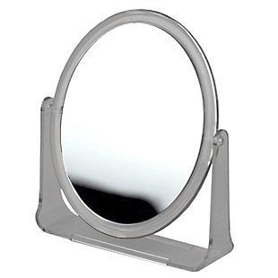 Home Accents Double Sided Tabletop and Countertop Mirror with Transparent Plastic Frame, , large