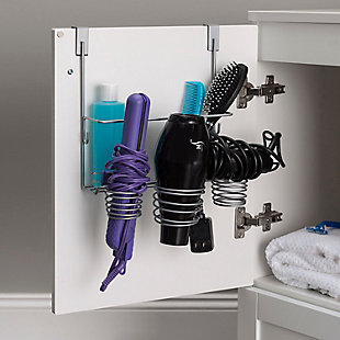 Home Accents 4 Compartment Over the Cabinet Hair Care and Styling Tool Multi-Purpose Steel Storage Organizer, , large