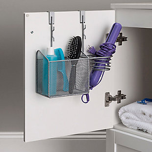 Home Accents Steel Over the Cabinet Hairdryer Organizer, , rollover