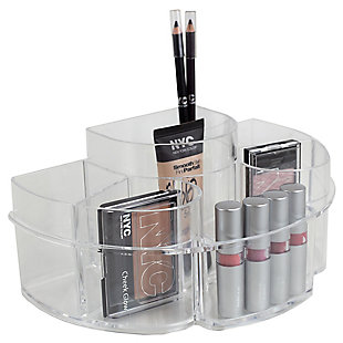 Home Accents Half Moon Shatter-Resistant Plastic Cosmetic Organizer, , large