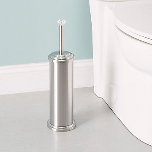 Home Accents Stainless Steel Toilet Brush Holder with Diamond Top, , rollover
