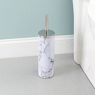 Home Accents Faux Marble Toilet Brush Set, , rollover