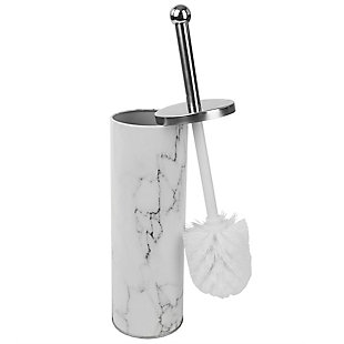 Home Accents Faux Marble Toilet Brush Set, , large