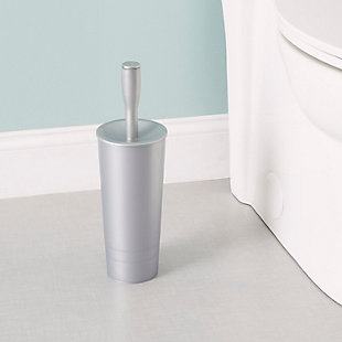 Home Accents Plastic Toilet Brush Holder, Grey, rollover