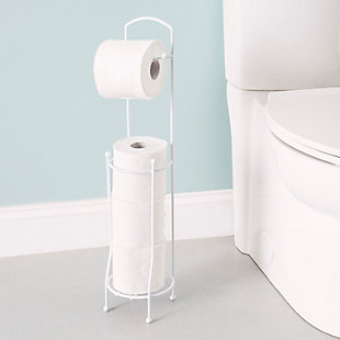 Home Accents Free-Standing Vinyl Coated Steel Dispensing Toilet Paper Holder, , rollover