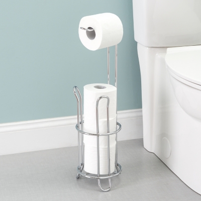 Home Accents Heavy Duty Chrome Plated Steel Toilet Paper Holder, , large
