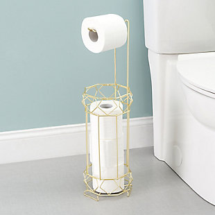 Home Accents Prism Freestanding Dispensing Toilet Paper Holder, , rollover