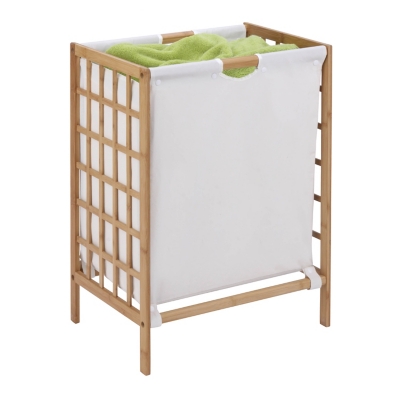 Honey-Can-Do Knockdown Bamboo Hamper, , rollover