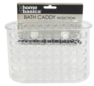 Home Accents Large Caddy with Suction Cups, Clear