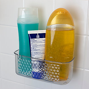Home Accents Medium Cubic Patterned Plastic Shower Caddy with Suction Cups, , rollover