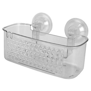 Home Accents Medium Cubic Patterned Plastic Shower Caddy with Suction Cups, , large