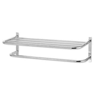 Home Accents Wall Mounted Bath Shelf with Towel Bar, , large