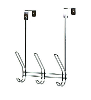 Home Accents 3 Dual Hook Over-the-Door Steel Organizing Rack, , large