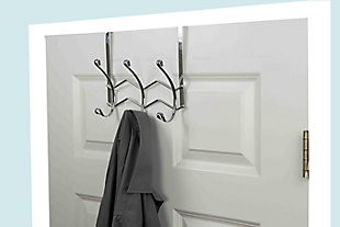 Home Accents Chevron 3 Dual Hook Over-the-Door Organizing Rack, , rollover
