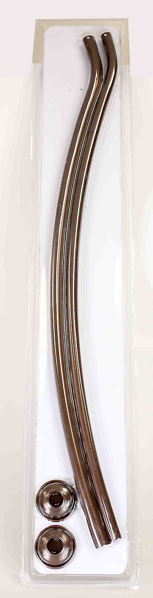 Create the luxury bathroom space you've been dreaming of by crowning your showers with this elegantly curved curtain rod. It works with most standard shower curtains and adjusts to fit 42" to 72" inch tube openings. Its curved shape gives you more showering room than standard straight curtain rods, ma it a perfect addition to bathrooms. The gleaming finish adds just the right amount of panache to complement those lavish fabric shower curtains you've been excited to pair it with.Made of steel | Adjusts from 42 in to 72 in | Heavy duty design accommodates thick shower curtains | Perfect for bathrooms with limited space
