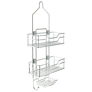 Home Accents 2 Tier Adjustable Shelving Hanging Shower Caddy, , large