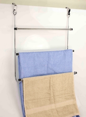 Home Accents Over-the-Door Chrome Towel Rack, , large