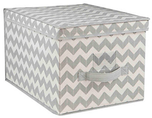 Contemporary Chevron Storage box with Lid, , large