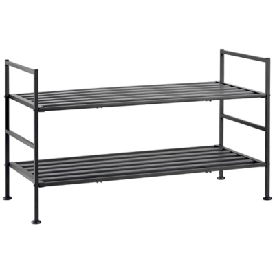 Contemporary Two Tier Stackable Shoe Rack Ashley Furniture Homestore