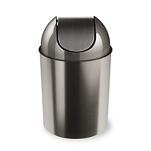 Umbra Mezzo Swing-Top Trash Can, Metallic, large