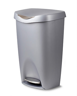 Home Accent Brim 13 Gallon (50L) Trash Can with Lid, Metallic, large