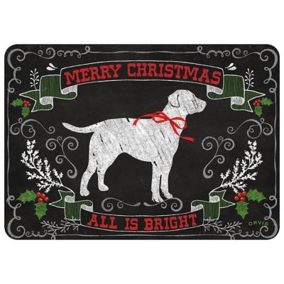 Christmas Premium Comfort Holiday Lab 22x31 Mat, Black/Green/Red