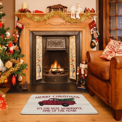 Christmas Premium Comfort Merry Christmas Vintage Truck 22"x31" Mat, , rollover