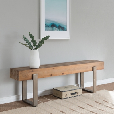 Malia Rustic Industrial Bench, , rollover